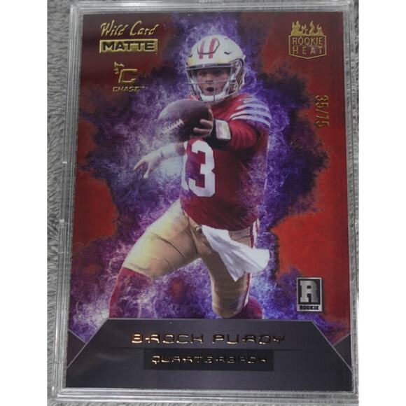 Wild Card Matte Brock Purdy Rookie Heat Chase /75 Red RHBP0 - Picture 1 of 4